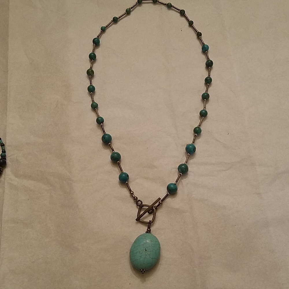 3 vintage turquoise necklaces - Picture 6 of 10